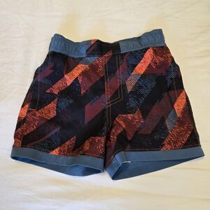 Columbia Kids Swim Trunks - Red and Blue Pattern